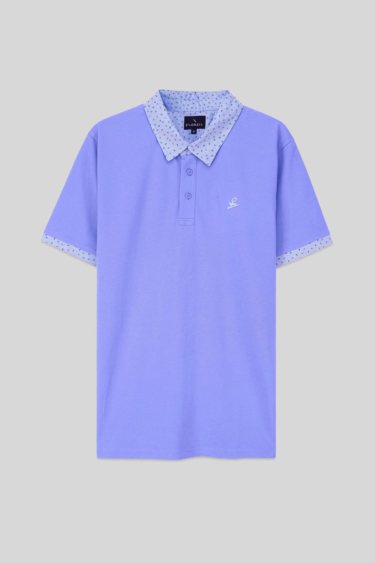 Mens Oxford Collar Pique Polo Shirt