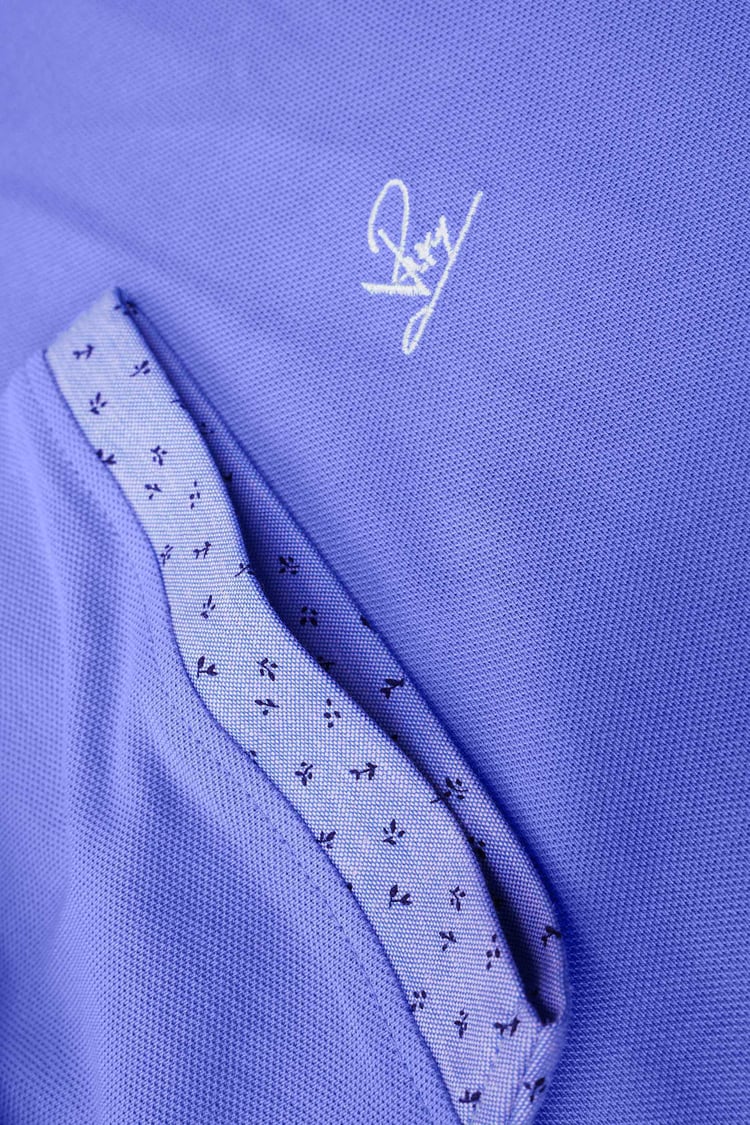 Mens Oxford Collar Pique Polo Shirt