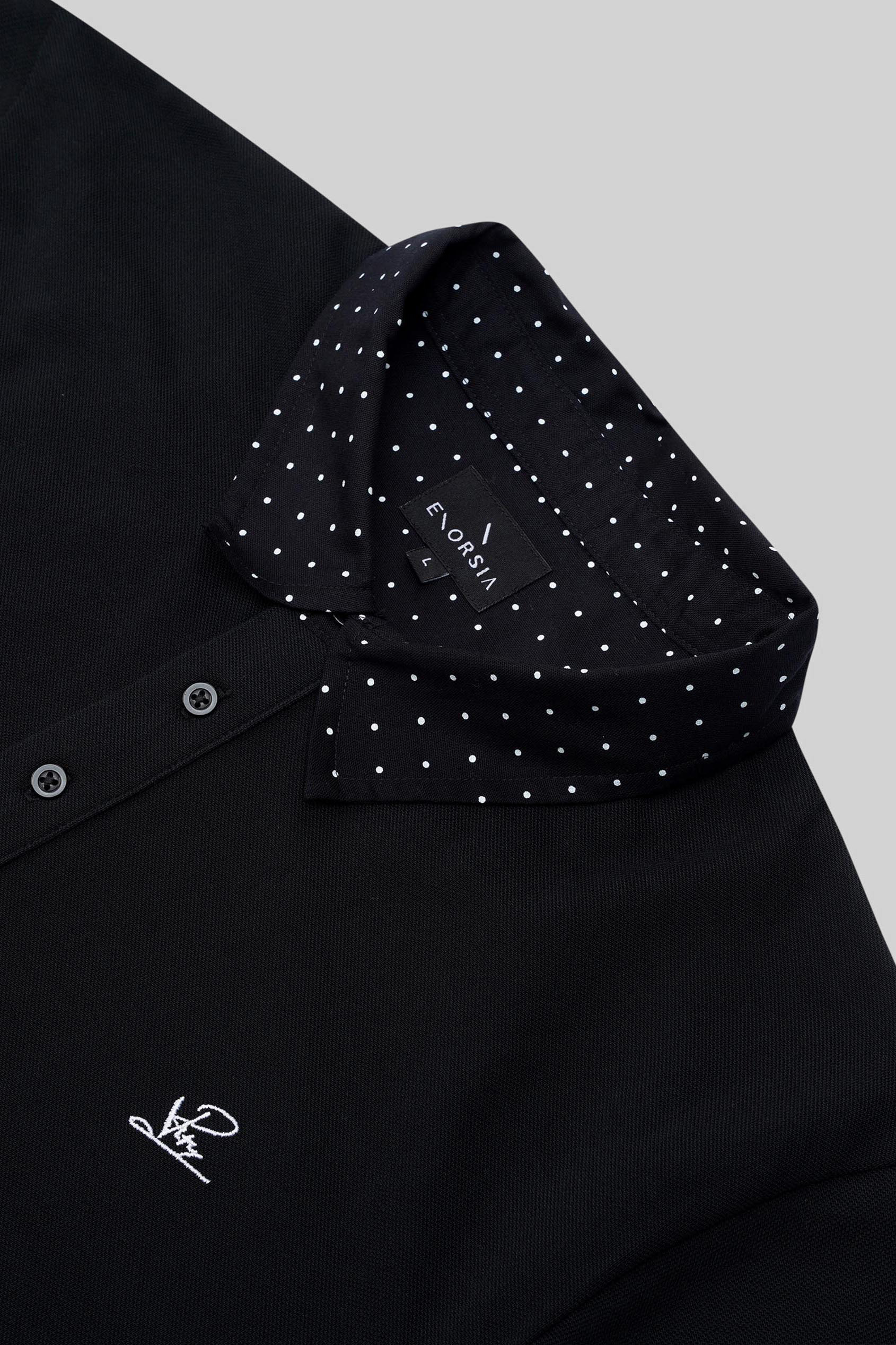 Mens Oxford Collar Pique Polo Shirt