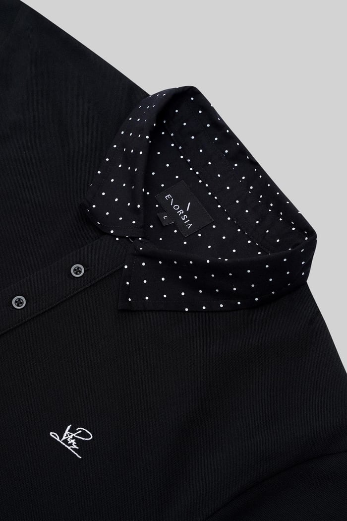 Mens Oxford Collar Pique Polo Shirt