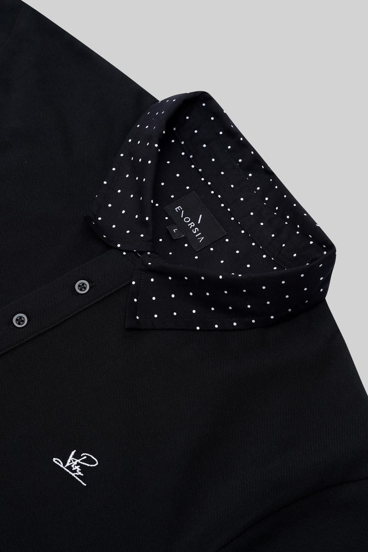 Mens Oxford Collar Pique Polo Shirt