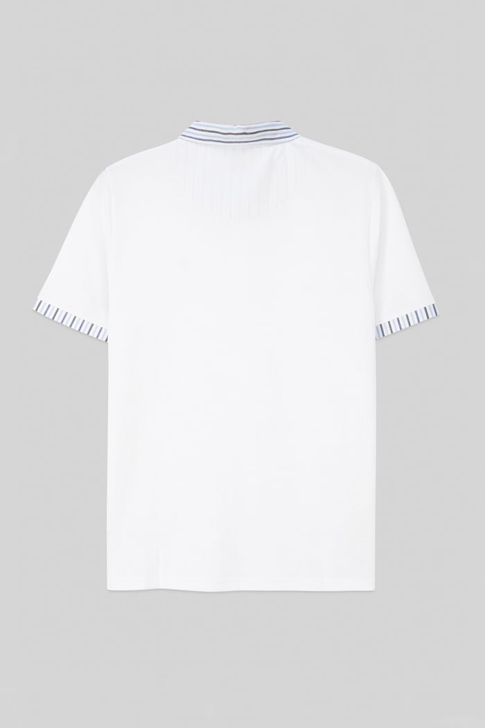 Mens Oxford Collar Pique Polo Shirt