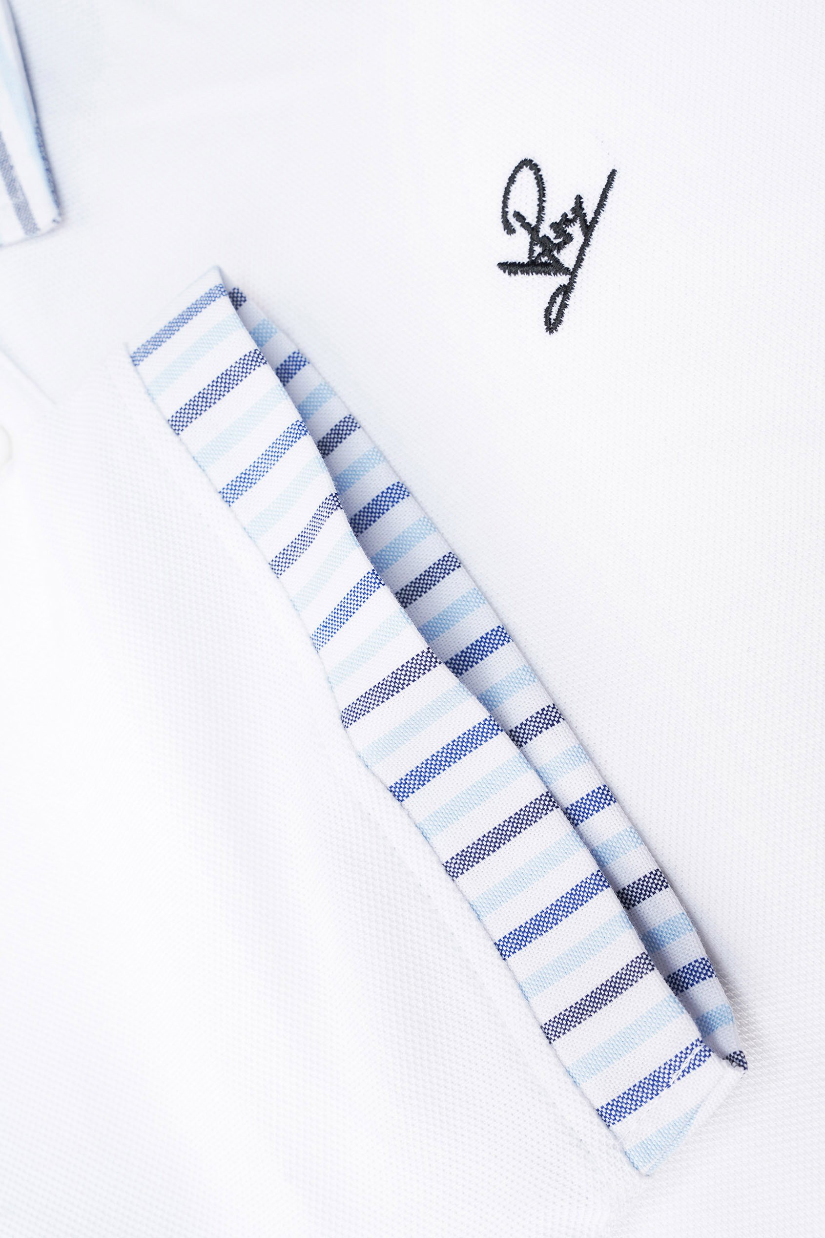 Mens Oxford Collar Pique Polo Shirt