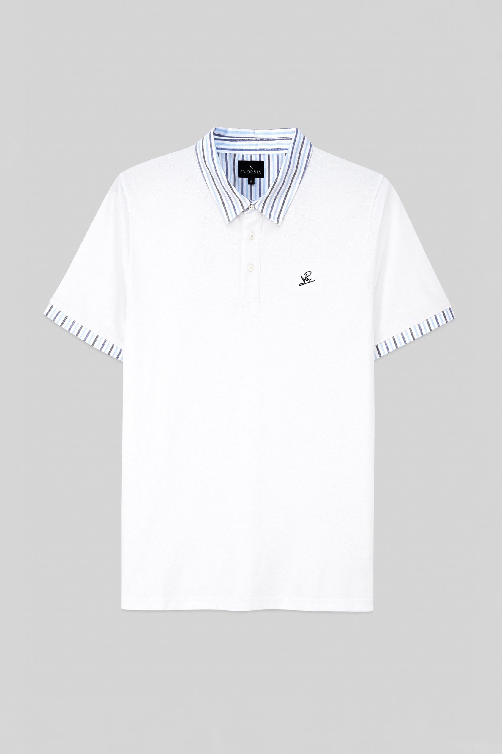 Mens Oxford Collar Pique Polo Shirt
