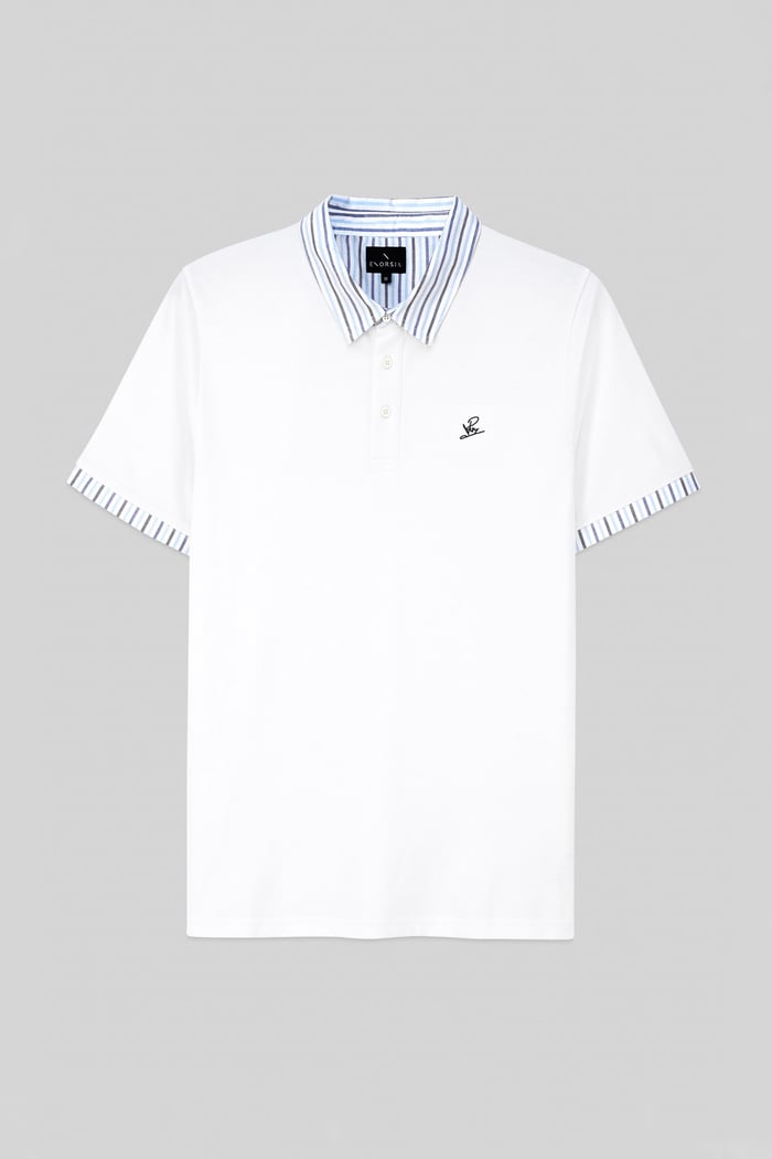 Mens Oxford Collar Pique Polo Shirt
