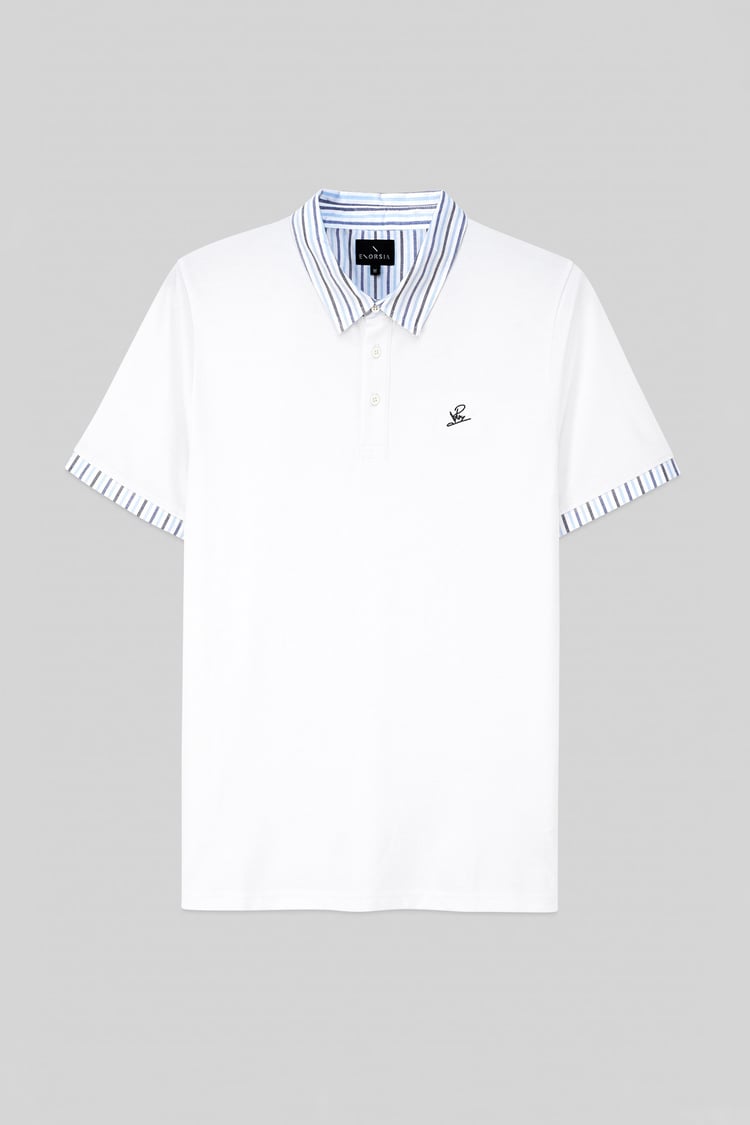 Mens Oxford Collar Pique Polo Shirt