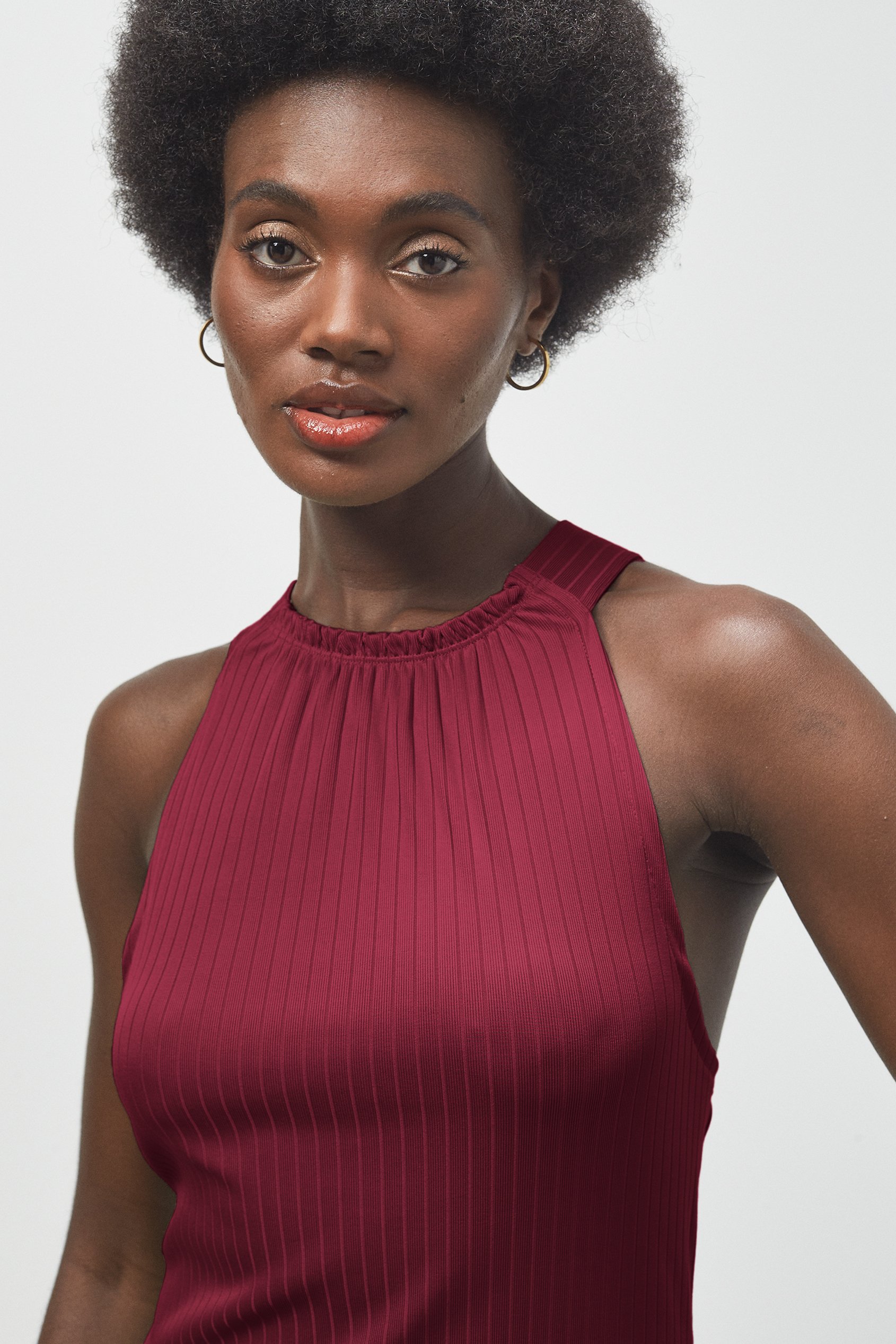 Halter Neck Dress with Criss-Cross Back