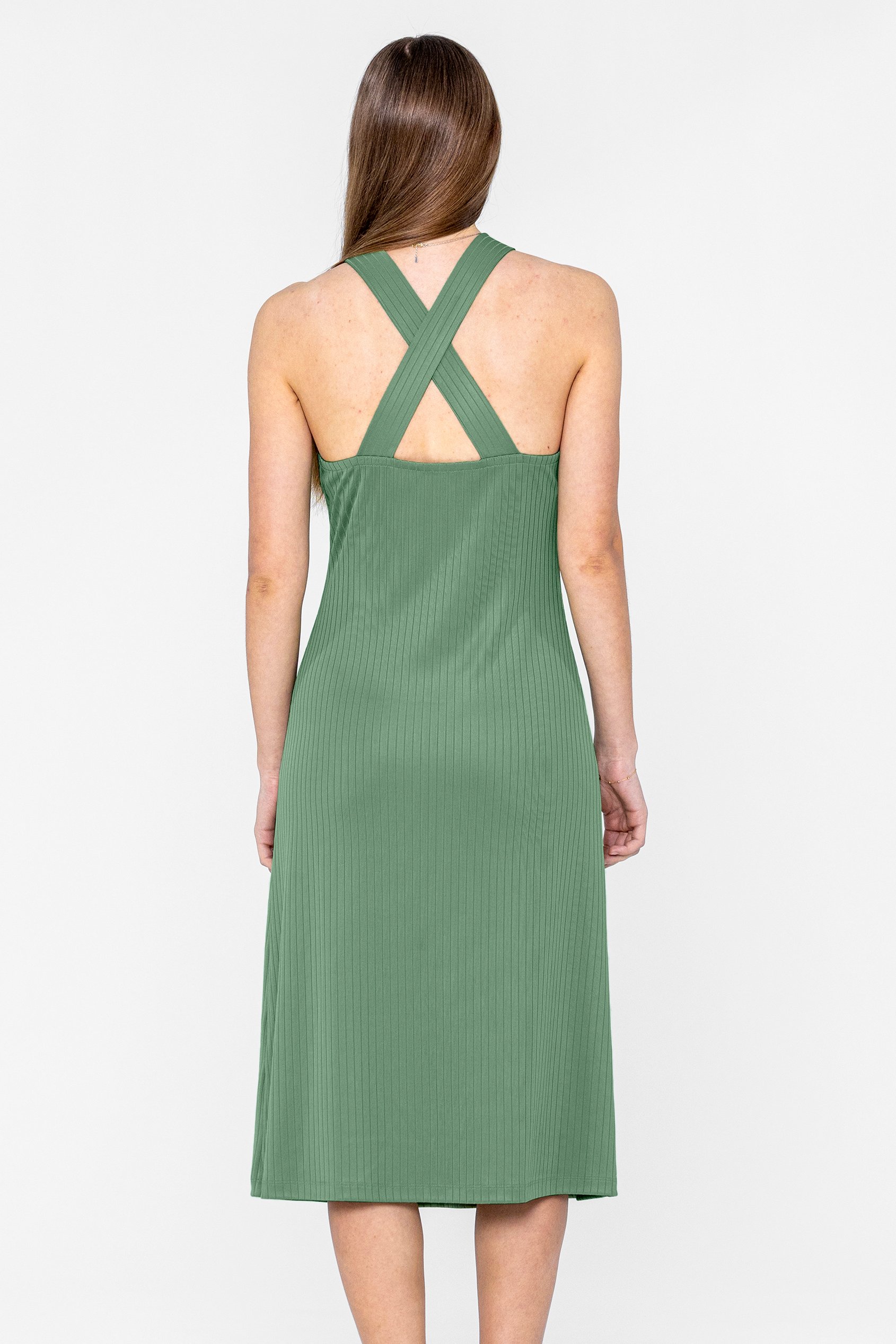 Halter Neck Dress with Criss-Cross Back