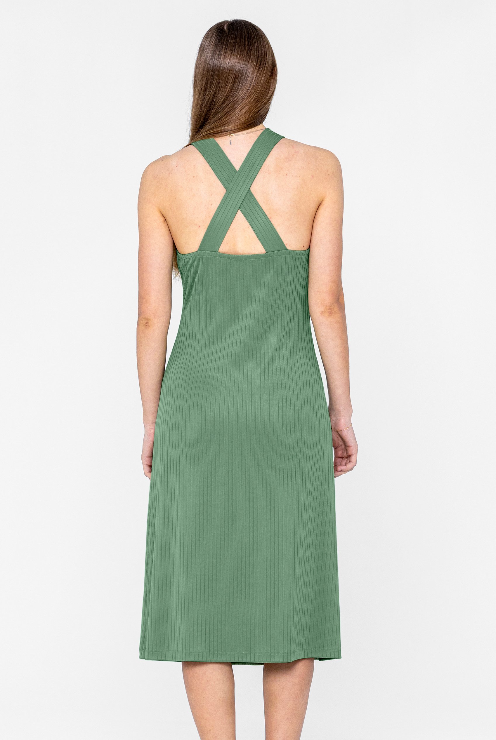 Halter Neck Dress with Criss-Cross Back