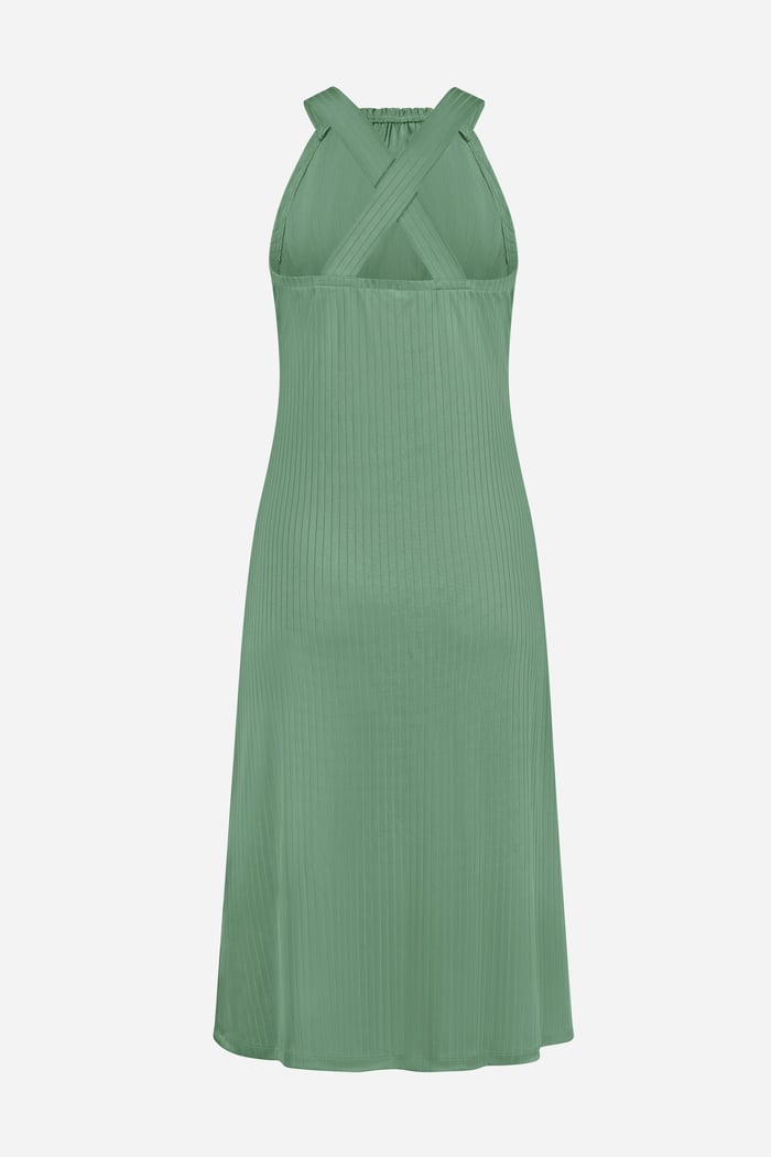 Halter Neck Dress with Criss-Cross Back