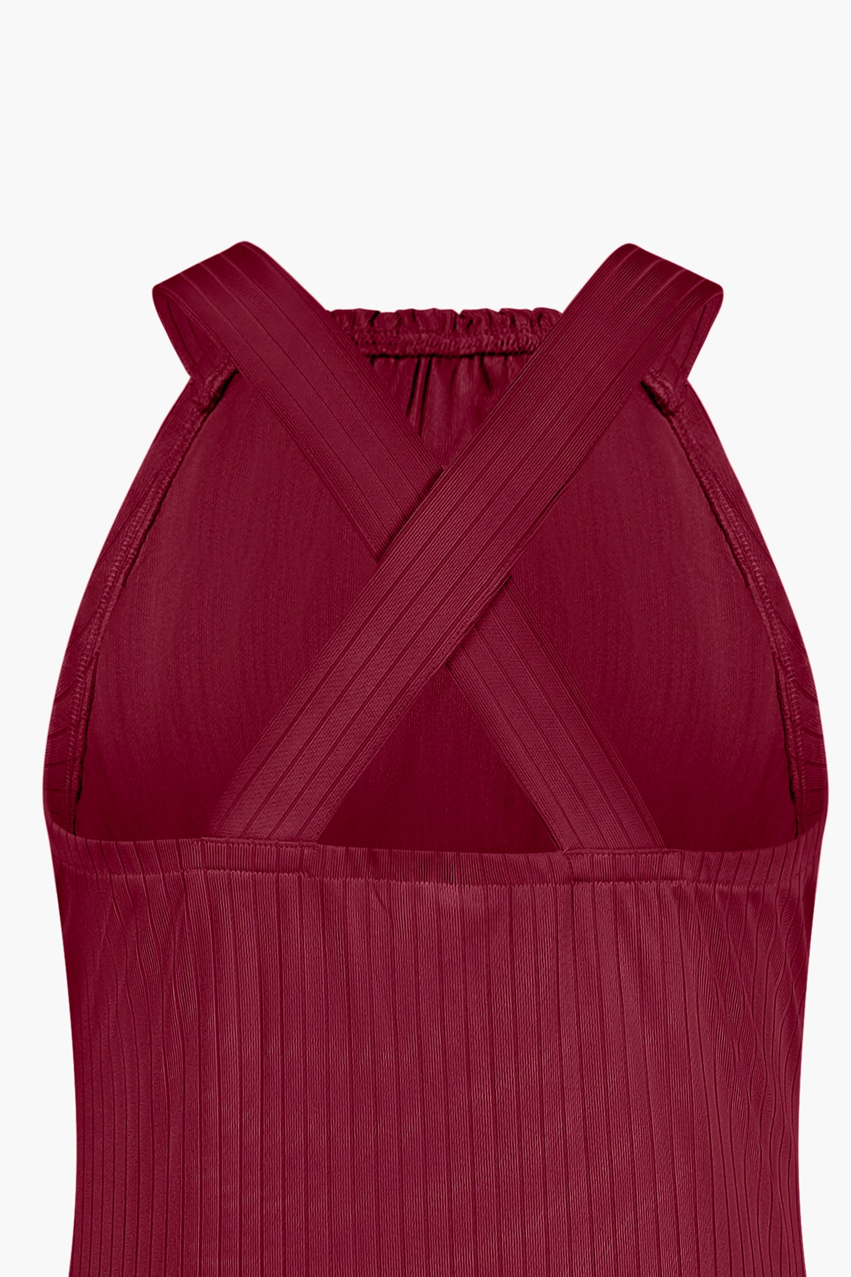 Halter Neck Dress with Criss-Cross Back