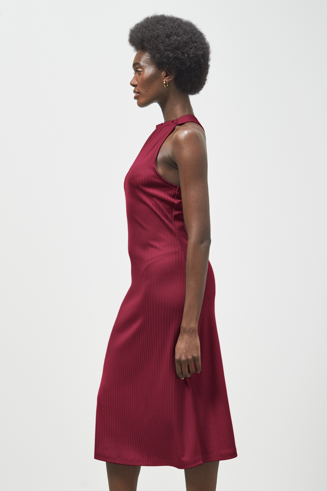 Halter Neck Dress with Criss-Cross Back