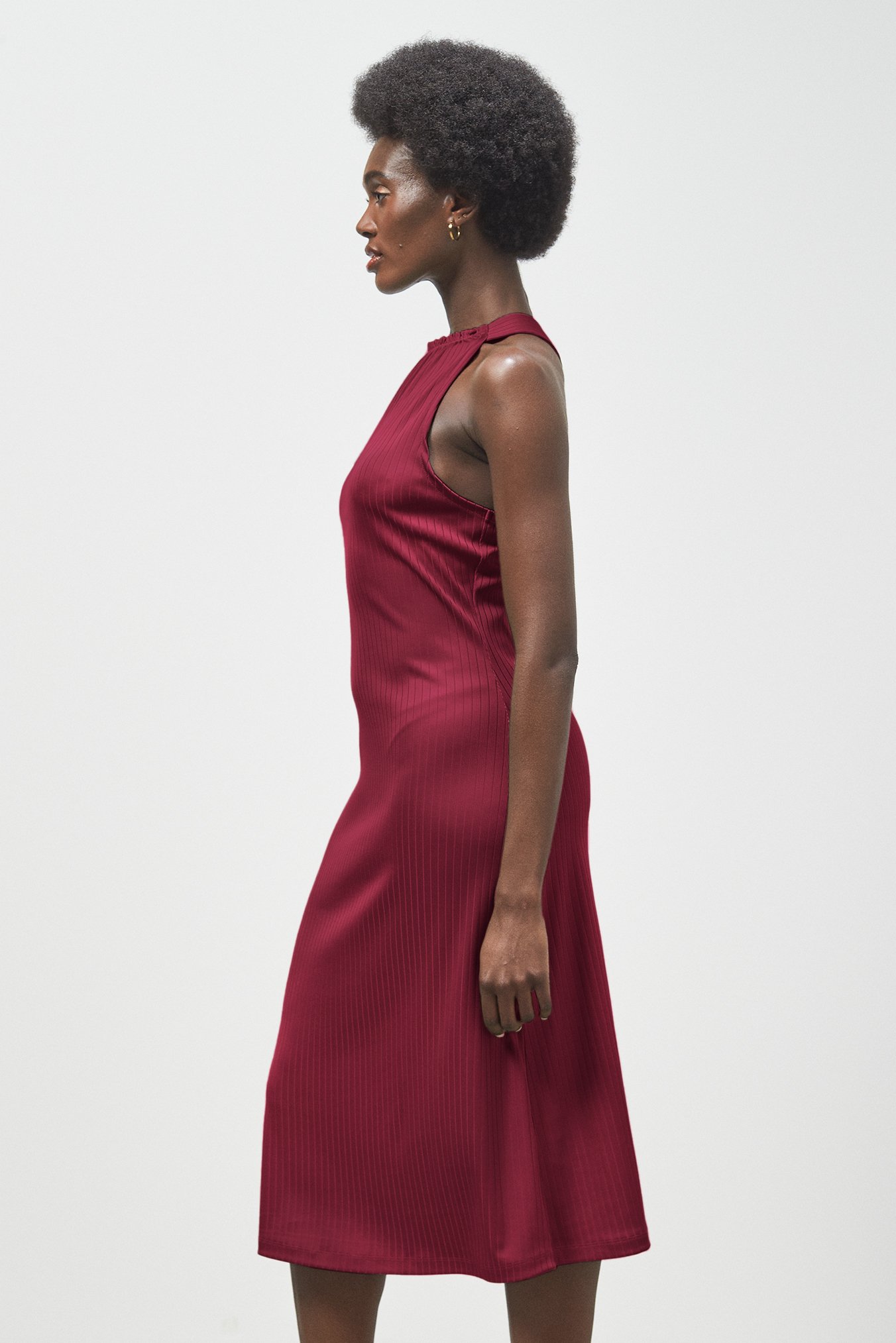 Halter Neck Dress with Criss-Cross Back