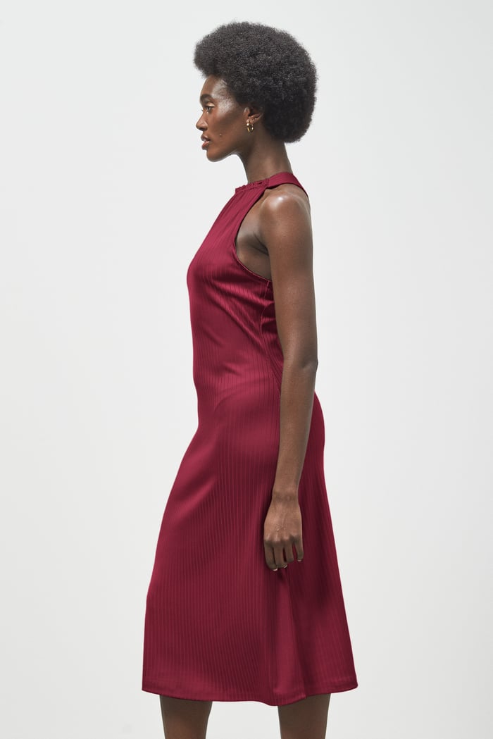 Halter Neck Dress with Criss-Cross Back