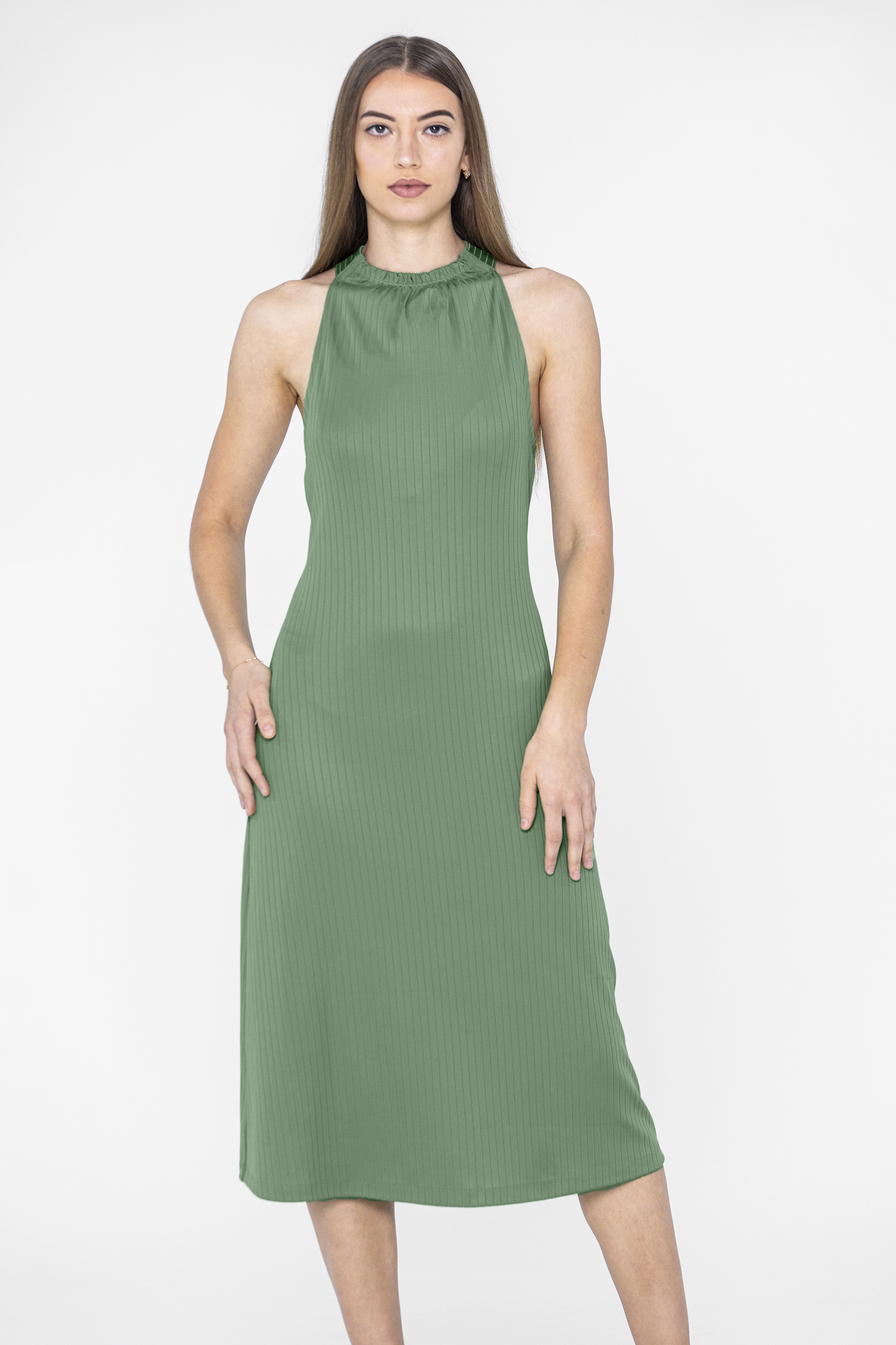 Halter Neck Dress with Criss-Cross Back