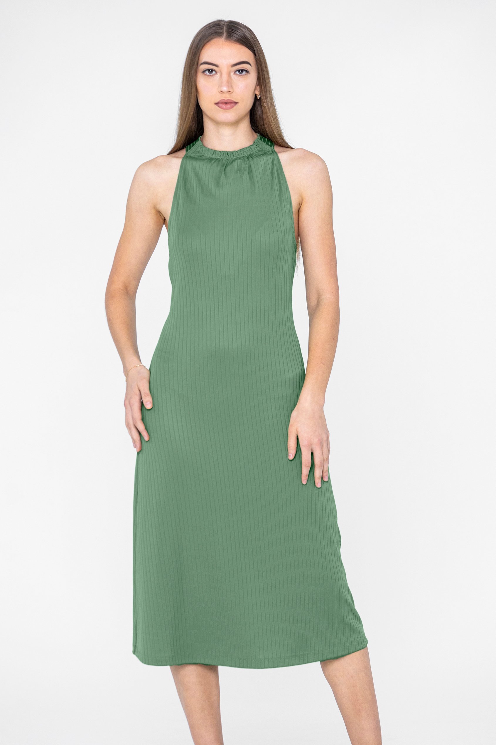 Halter Neck Dress with Criss-Cross Back