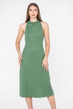 Halter Neck Dress with Criss-Cross Back