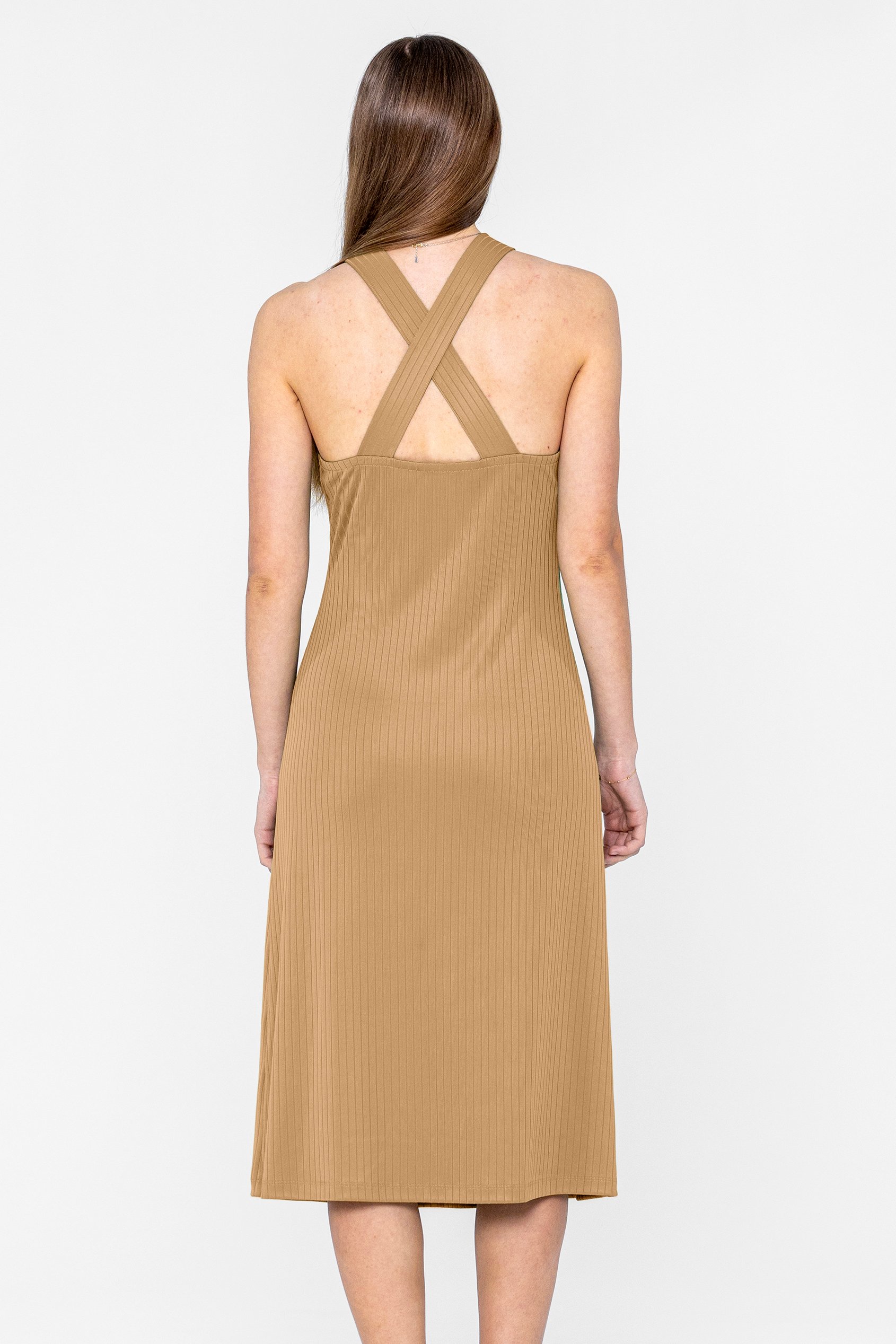 Halter Neck Dress with Criss-Cross Back
