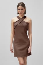 Cross Front Halter Neck dress