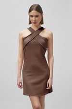 Cross Front Halter Neck dress