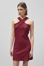 Cross Front Halter Neck dress