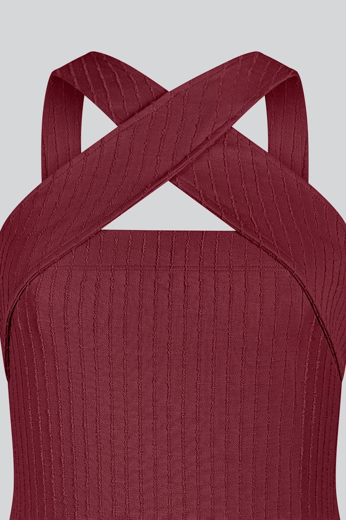 Cross Front Halter Neck dress