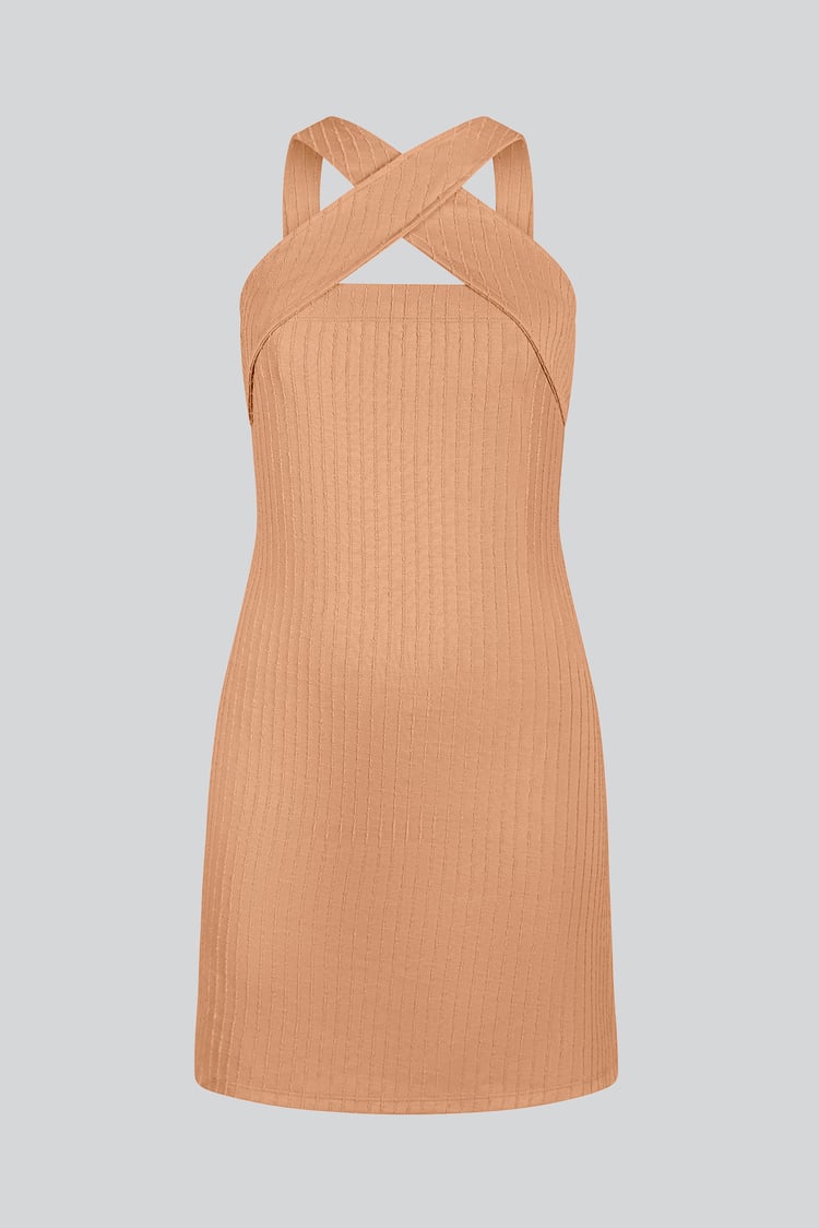 Cross Front Halter Neck dress