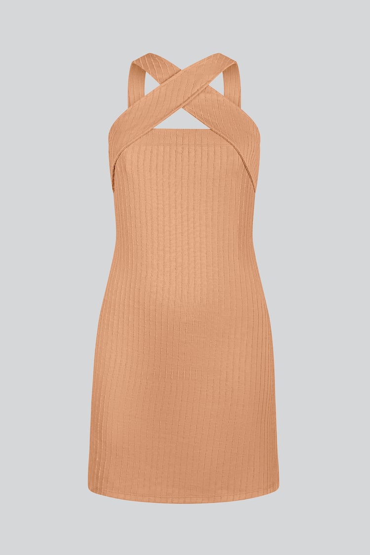 Cross Front Halter Neck dress