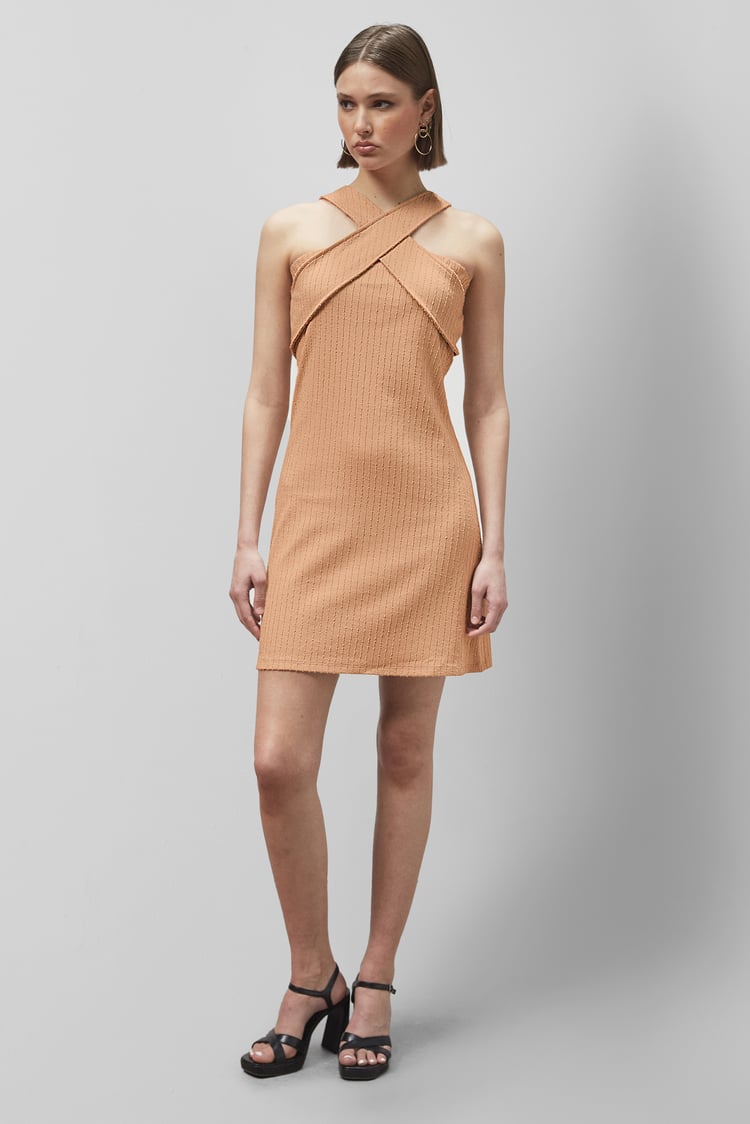 Cross Front Halter Neck dress