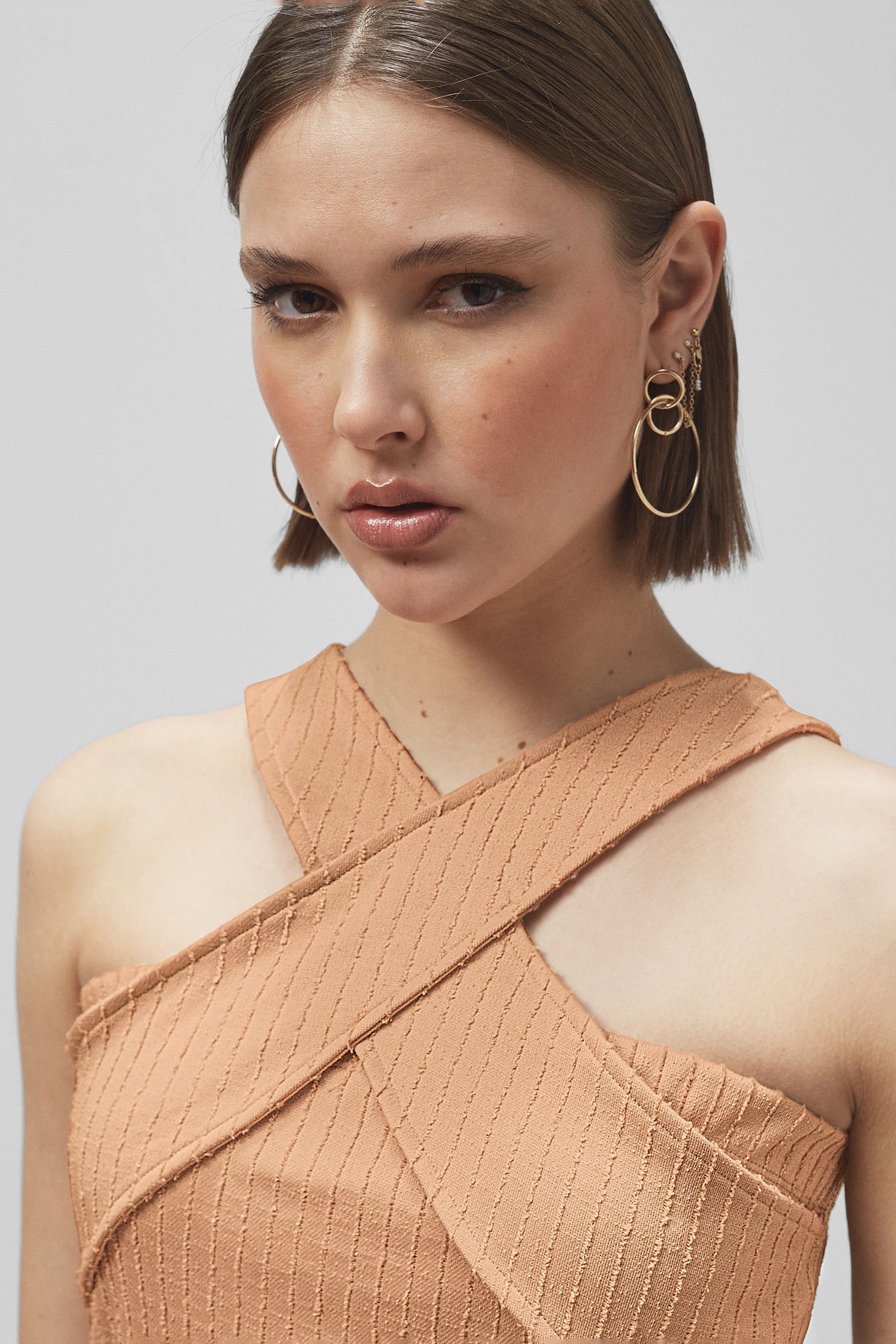 Cross Front Halter Neck dress