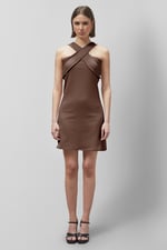 Cross Front Halter Neck dress