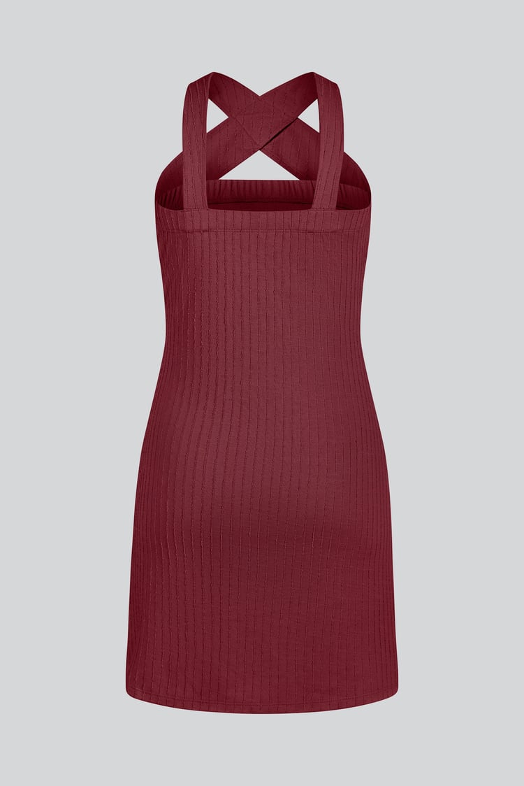 Cross Front Halter Neck dress