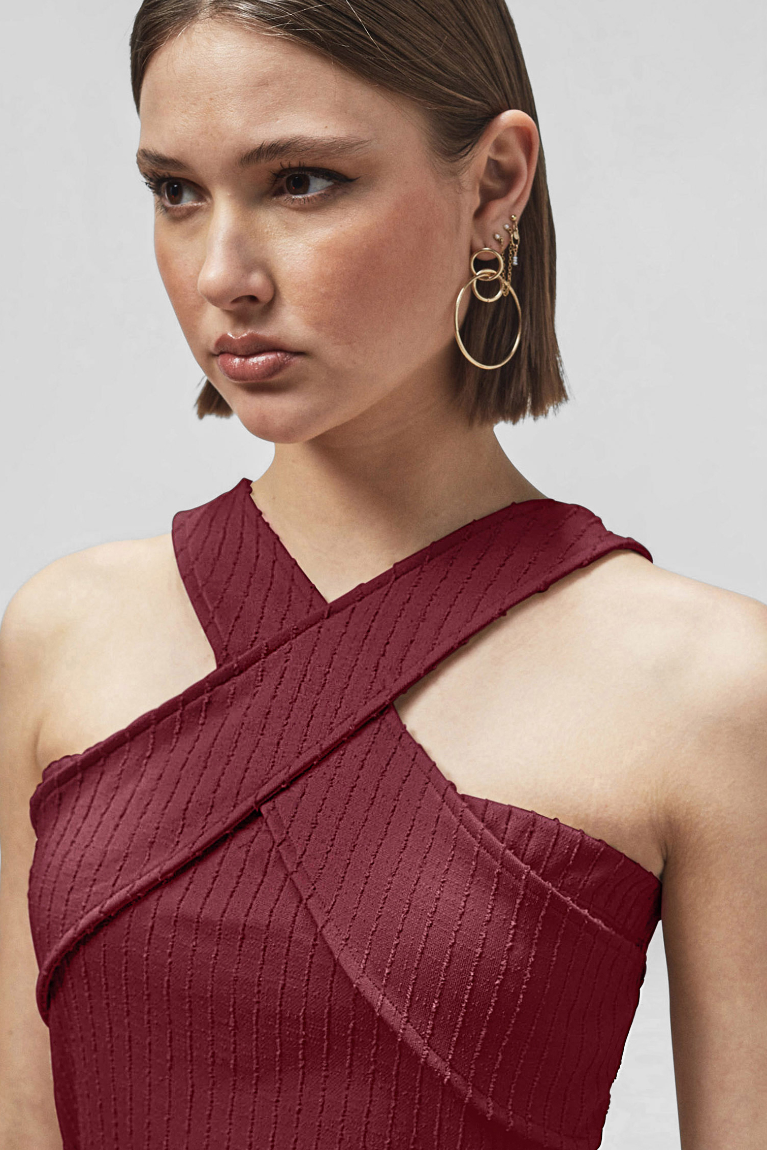 Cross Front Halter Neck dress