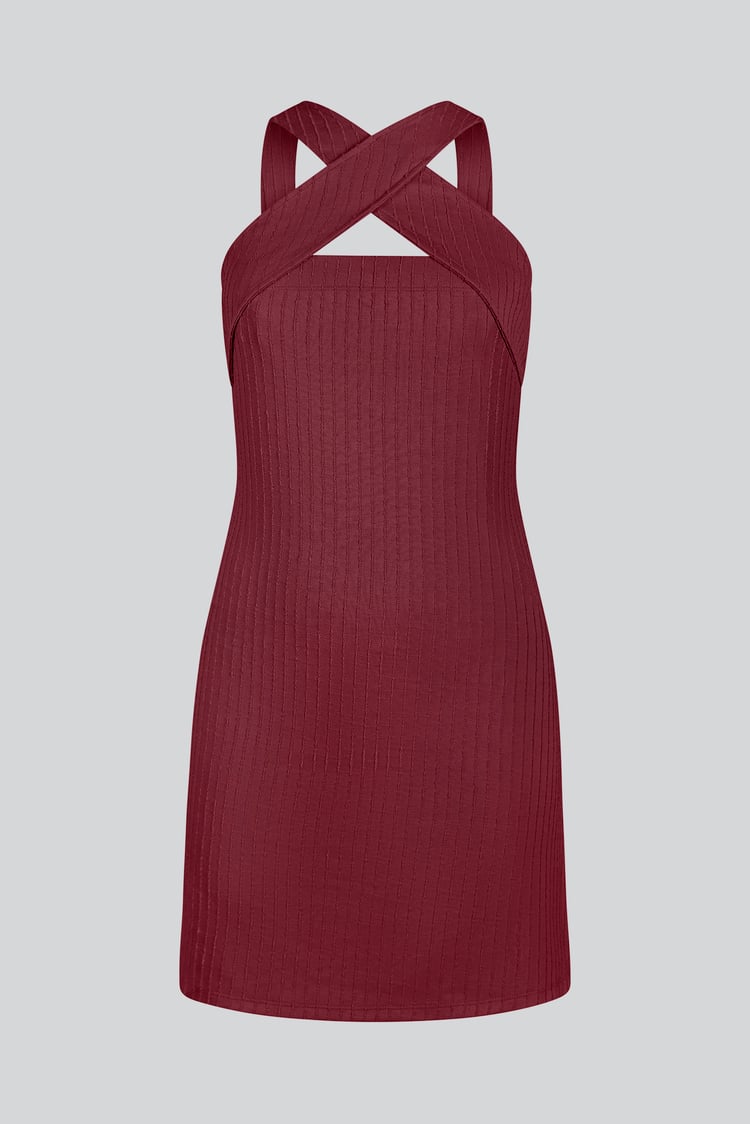 Cross Front Halter Neck dress