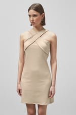 Cross Front Halter Neck dress