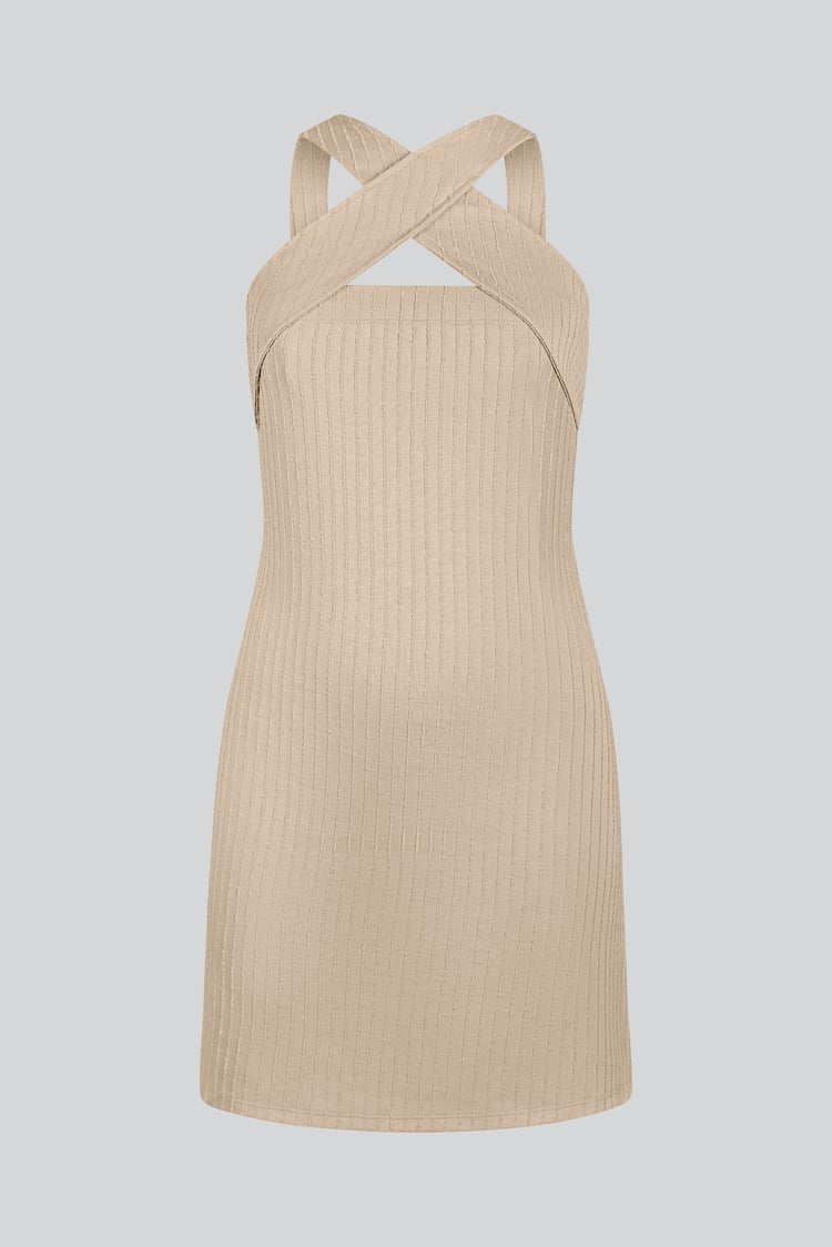 Cross Front Halter Neck dress
