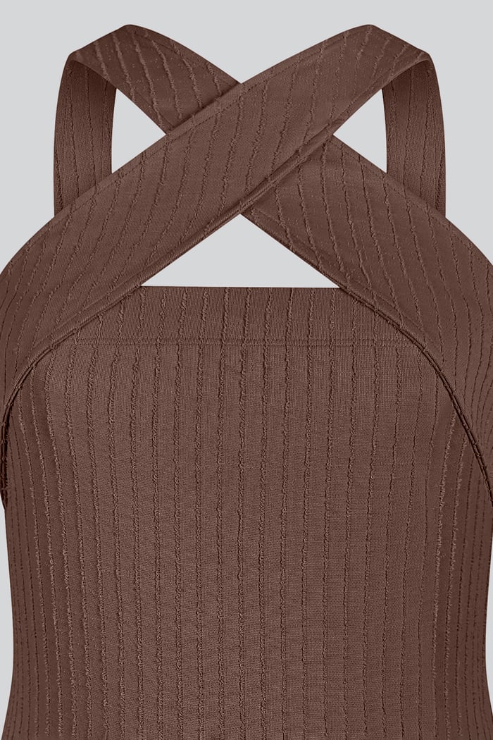 Cross Front Halter Neck dress