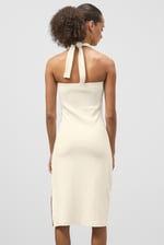 Crisscross Halter Rib Dress with Open Back