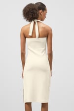 Crisscross Halter Rib Dress with Open Back