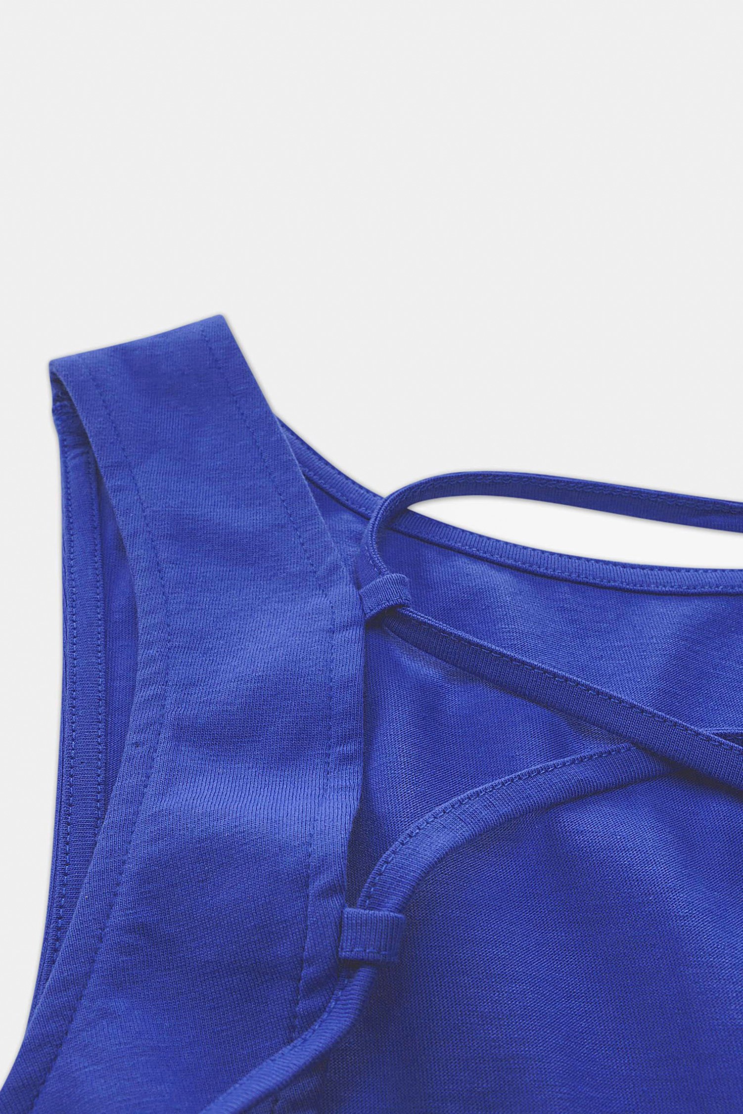 Jersey Dress with Adjustable Self-Fabric Straps