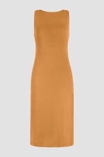 Jersey Dress with Adjustable Self-Fabric Straps