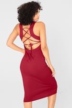 Jersey Dress with Adjustable Self-Fabric Straps