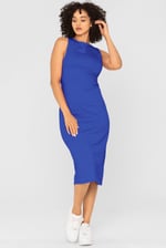 Jersey Dress with Adjustable Self-Fabric Straps