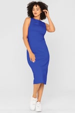 Jersey Dress with Adjustable Self-Fabric Straps