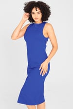 Jersey Dress with Adjustable Self-Fabric Straps