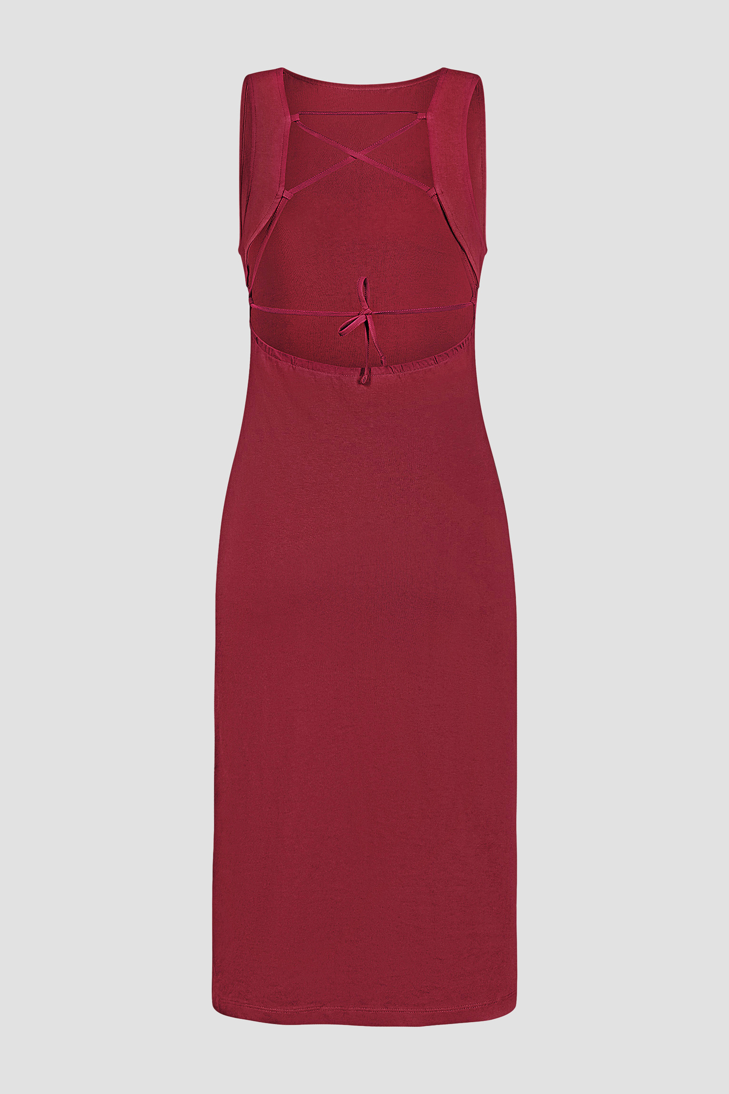 Jersey Dress with Adjustable Self-Fabric Straps