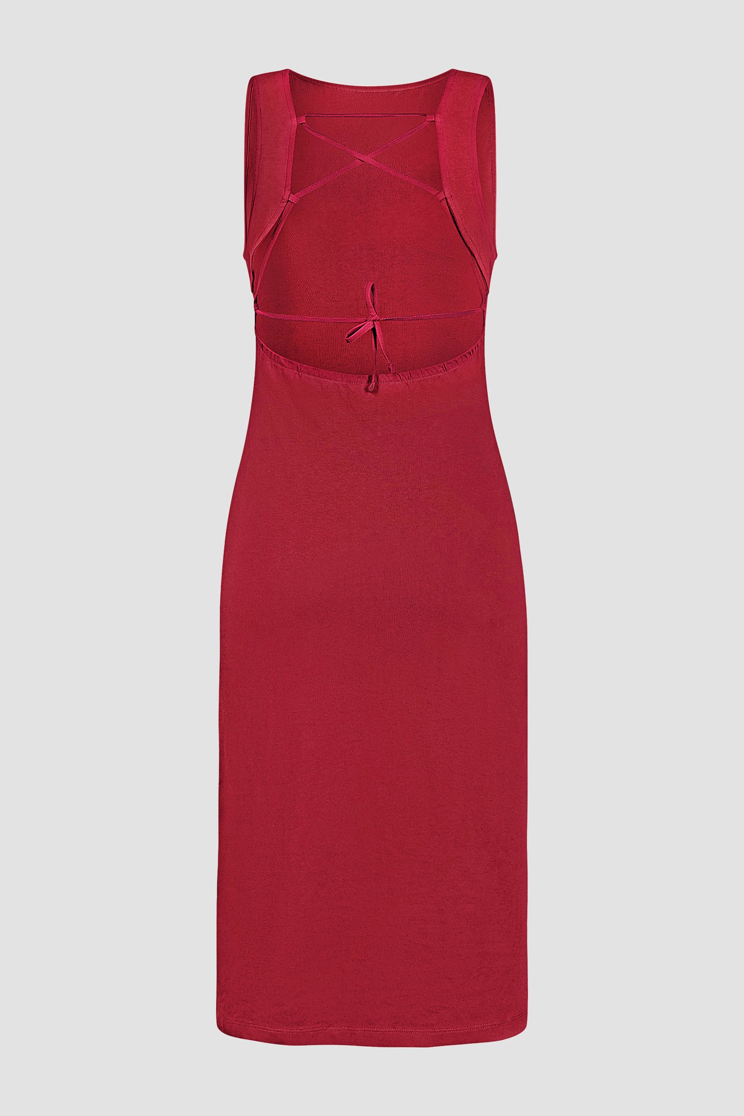 Jersey Dress with Adjustable Self-Fabric Straps