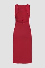 Jersey Dress with Adjustable Self-Fabric Straps