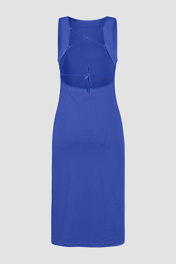 Jersey Dress with Adjustable Self-Fabric Straps