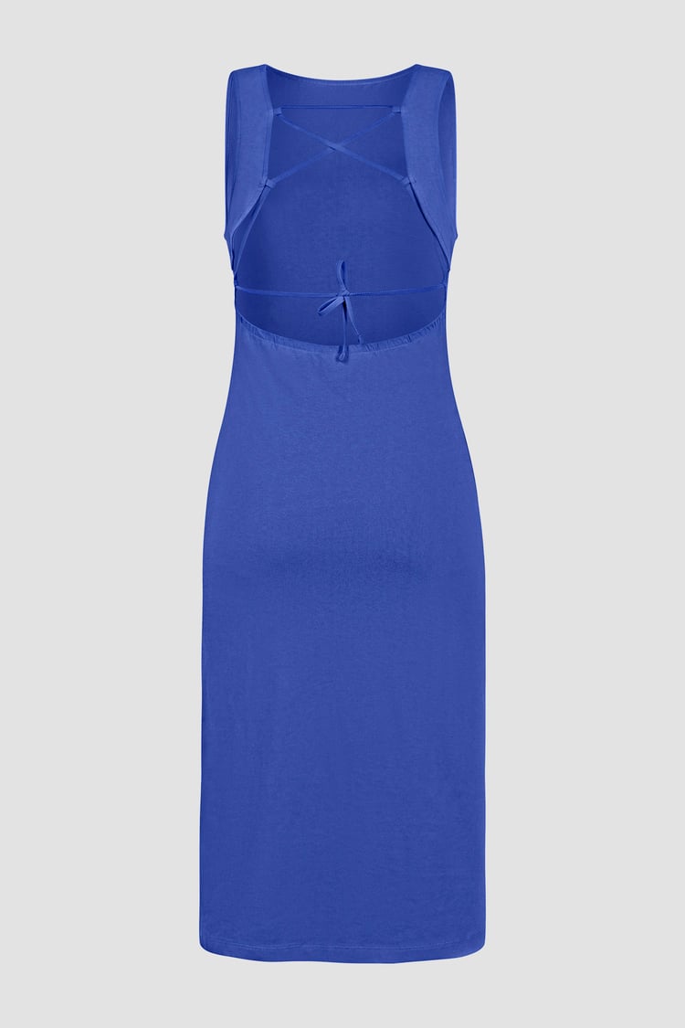 Jersey Dress with Adjustable Self-Fabric Straps